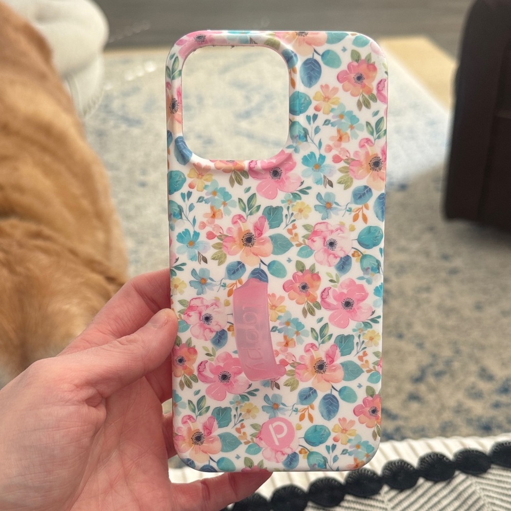 Loopy Case Floral Design with Pink and Blue